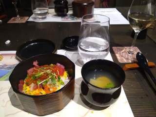 Chirashi-sushi Chirashi-sushi - sushi on top of rice